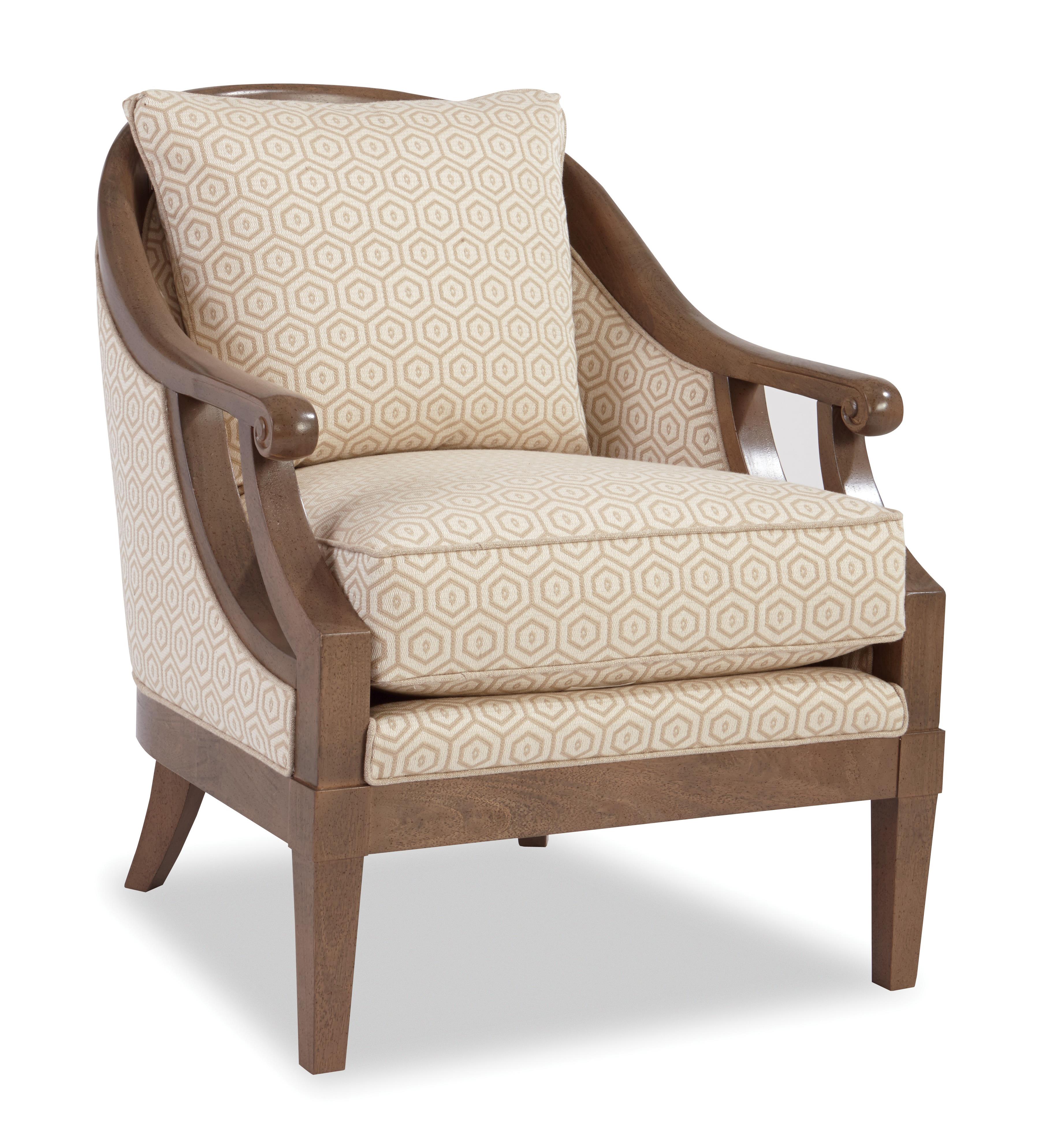 Craftmaster Accent Chairs Traditional Wood-Framed Accent Chair with